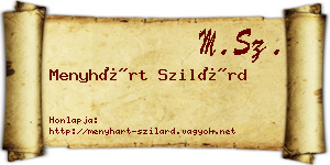 Menyhárt Szilárd névjegykártya