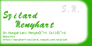 szilard menyhart business card